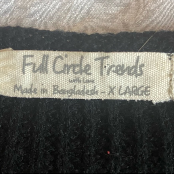 Women’s‎ Black Full Circle Trends O-Ring Tie Front Sweater - Picture 8 of 10